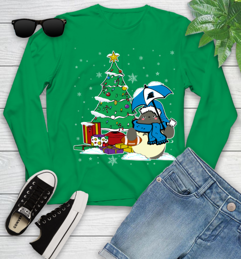 Carolina Panthers NFL Football Cute Tonari No Totoro Christmas Sports Youth Long Sleeve 7