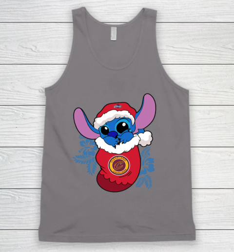 Cleveland Cavaliers Christmas Stitch In The Sock Funny Disney NBA Tank Top 7