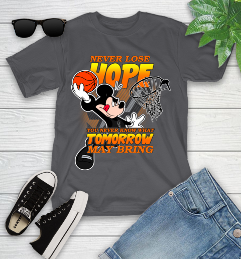 San Antonio Spurs NBA Basketball Mickey Disney Never Lose Hope Youth T-Shirt 6