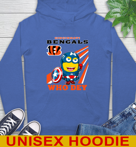 NFL Football Cincinnati Bengals Captain America Marvel Avengers Minion Shirt Hoodie 9