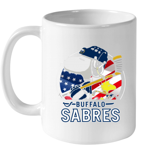 0wsm buffalo sabres ice hockey snoopy and woodstock nhl ceramic mug 110 56 front white