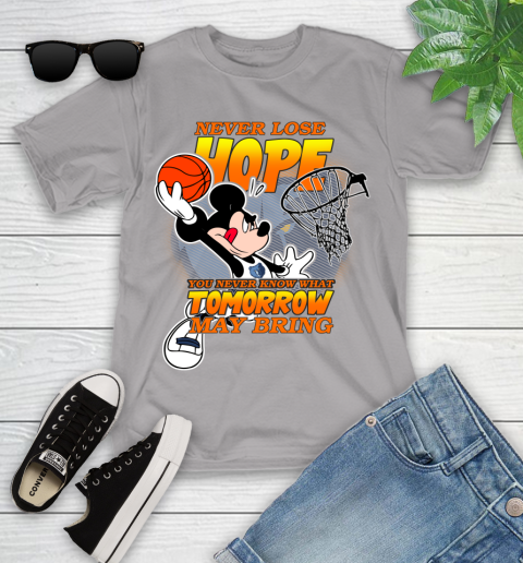 Memphis Grizzlies NBA Basketball Mickey Disney Never Lose Hope Youth T-Shirt 4