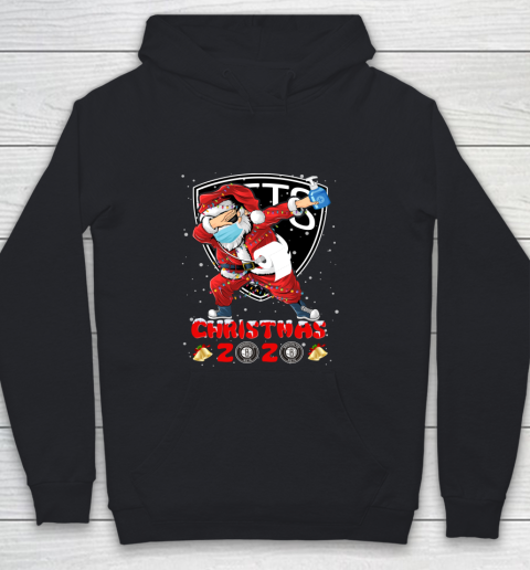 Brooklyn Nets Funny Santa Claus Dabbing Christmas 2020 NBA Youth Hoodie