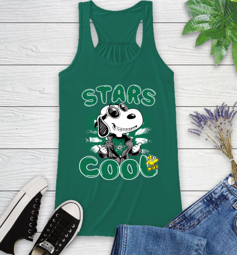 NHL Hockey Dallas Stars Cool Snoopy Shirt Racerback Tank 4