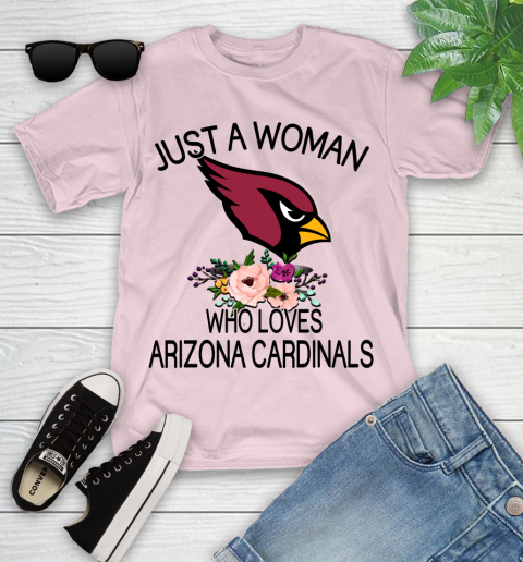 NFL Just A Woman Who Loves Arizona Cardinals Football Sports Youth T-Shirt 7
