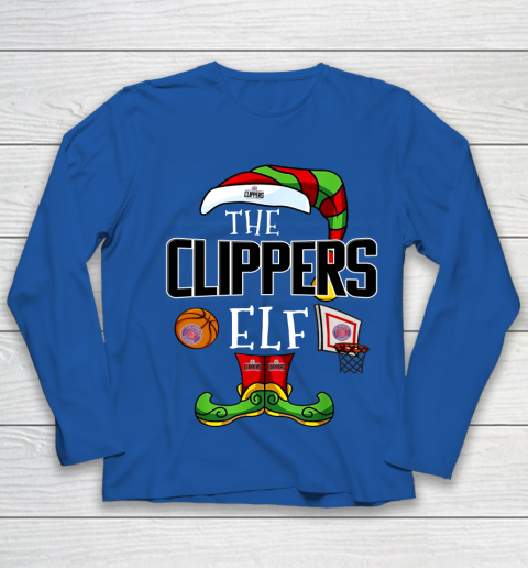 LA Clippers Christmas ELF Funny NBA Youth Long Sleeve 7