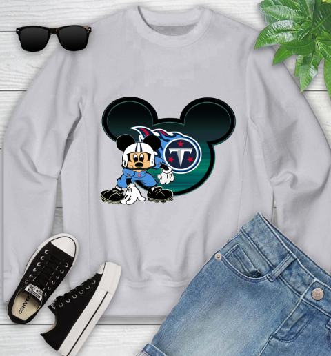 NFL Tennessee Titans Mickey Mouse Disney Football T Shirt Youth Sweatshirt 4