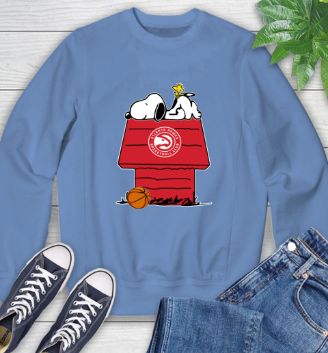 Atlanta Hawks NBA Basketball Snoopy Woodstock The Peanuts Movie Sweatshirt 11