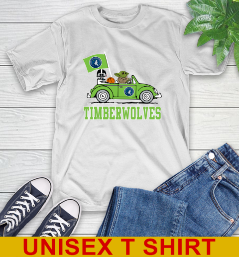 NBA Basketball Minnesota Timberwolves Darth Vader Baby Yoda Driving Star Wars Shirt T-Shirt