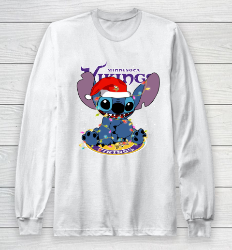 Minnesota Vikings NFL Football noel stitch Christmas Long Sleeve T-Shirt