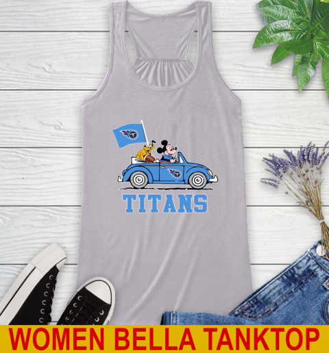 NFL Football Tennessee Titans Pluto Mickey Driving Disney Shirt Racerback Tank 5
