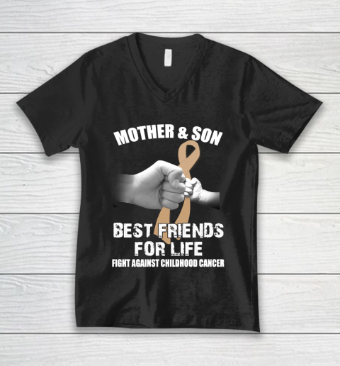 Mother's Day Funny Gift Ideas Apparel  Childhood Cancer Awareness T Shirt V-Neck T-Shirt