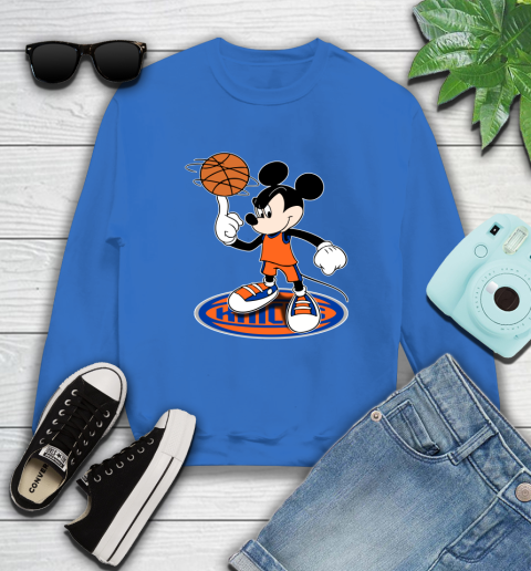 NBA Basketball New York Knicks Cheerful Mickey Disney Shirt Sweatshirt 9