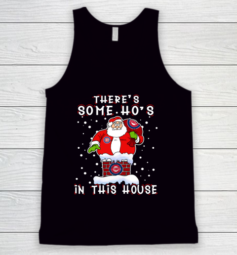 Chicago Cubs Christmas There Is Some Hos In This House Santa Stuck In The Chimney MLB Tank Top