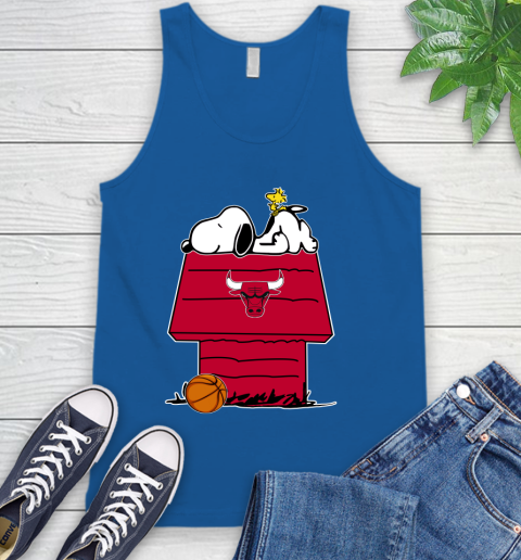 Chicago Bulls NBA Basketball Snoopy Woodstock The Peanuts Movie Tank Top 5
