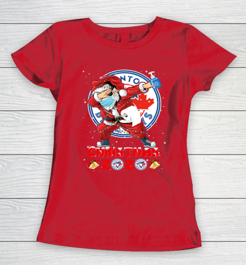 Toronto Blue Jays Funny Santa Claus Dabbing Christmas 2020 MLB Women's T-Shirt 9