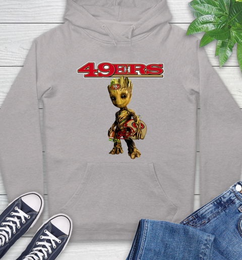 San Francisco 49ers NFL Football Groot Marvel Guardians Of The Galaxy Hoodie 12