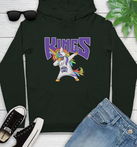 Sacramento Kings NBA Basketball Funny Unicorn Dabbing Sports Youth Hoodie 13