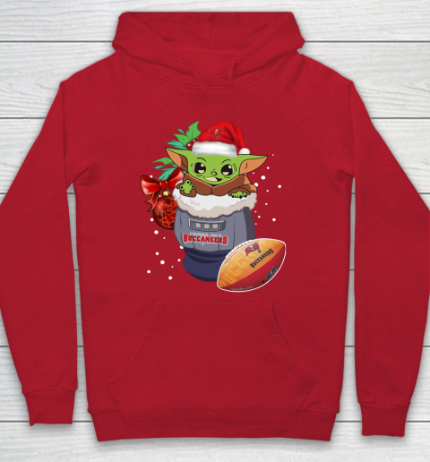 Tampa Bay Buccaneers Christmas Baby Yoda Star Wars Funny Happy NFL Hoodie 10