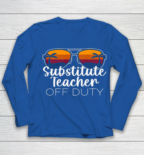 Substitute Teacher of the Deaf Off Duty Sunglasses Sunset Youth Long Sleeve 7