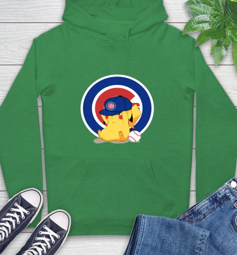 MLB Pikachu Baseball Sports Chicago Cubs Hoodie 8