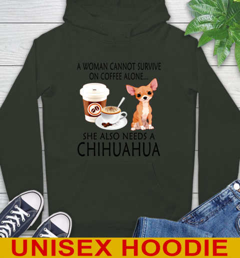 Women cannot survive on coffee alone she also need a cHIHUAHUA tshirt 24