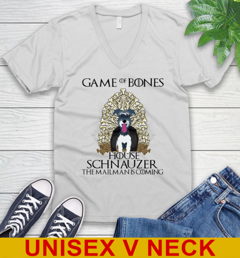 Game of bones house schnauzer dog the mailman is coming tshirt 43