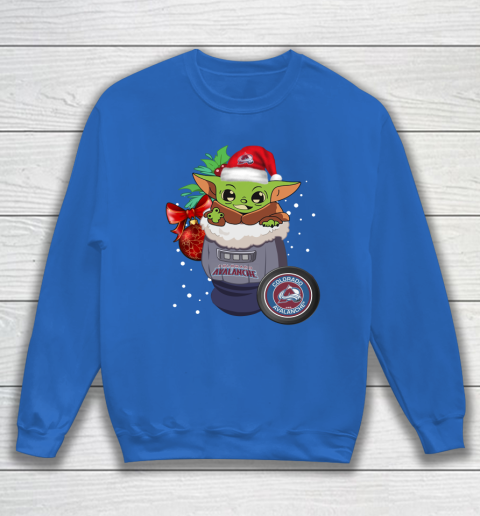 Colorado Avalanche Christmas Baby Yoda Star Wars Funny Happy NHL Sweatshirt 7