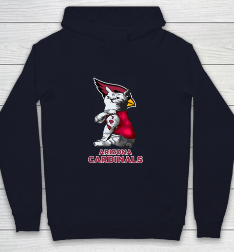 NFL Football My Cat Loves Arizona Cardinals Youth Hoodie 2
