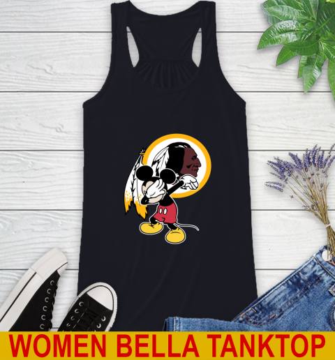 Washington Redskins NFL Football Dabbing Mickey Disney Sports Racerback Tank 10