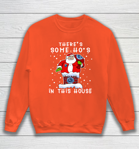 Kansas City Royals Christmas There Is Some Hos In This House Santa Stuck In The Chimney MLB Sweatshirt 3