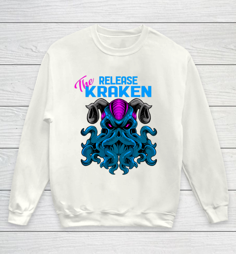 Kraken Sea Monster Vintage Release the Kraken Giant Kraken Youth Sweatshirt