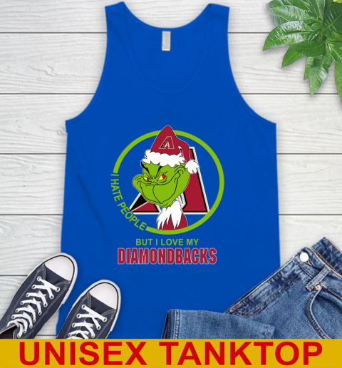 Arizona Diamondbacks MLB Christmas Grinch I Hate People But I Love My Favorite Baseball Team Tank Top 5