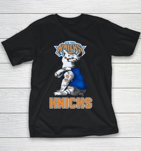NBA Basketball My Cat Loves New York Knicks Youth T-Shirt