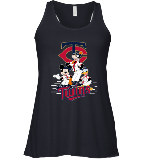 Minnesota Twins Mickey Donald And Goofy Baseball Racerback Tank