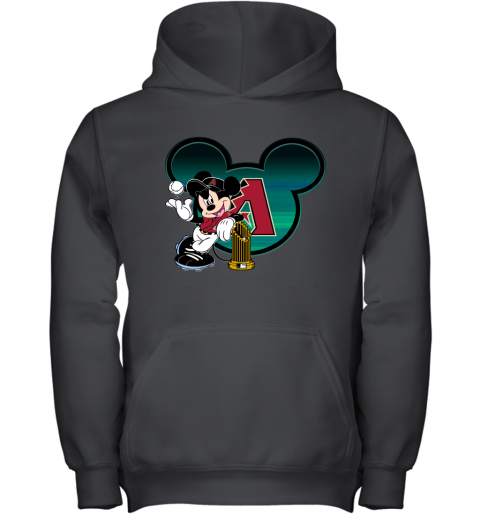 MLB Arizona Diamondbacks The Commissioner's Trophy Mickey Mouse Disney Baseball T Shirt 6sAuzOOToD4 youth hoodie 43 95 151514 front black
