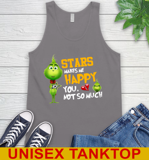 NHL Dallas Stars Makes Me Happy You Not So Much Grinch Hockey Sports Tank Top 6