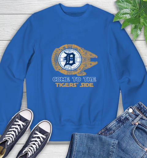 MLB Come To The Detroit Tigers Side Star Wars Baseball Sports Sweatshirt 9