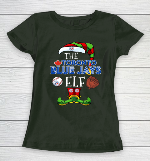 Toronto Blue Jays Christmas ELF Funny MLB Women's T-Shirt 4