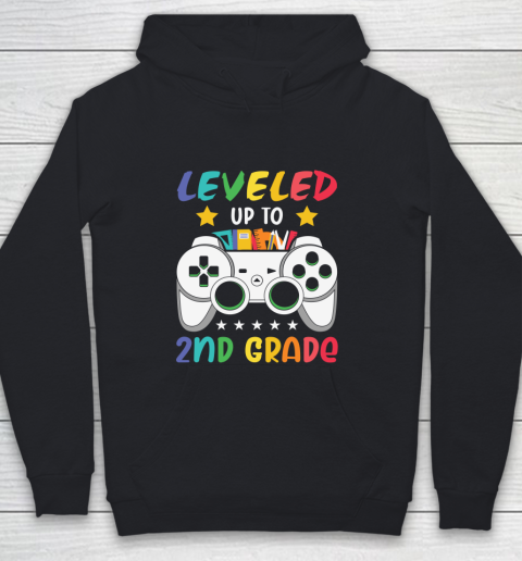 Back To School Shirt Leveled up to 2nd grade Youth Hoodie