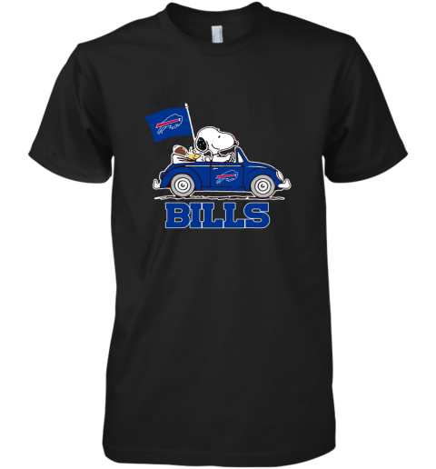 Snoopy And Woodstock Ride The Buffalo Bills Car NFL Premium Men's T-Shirt