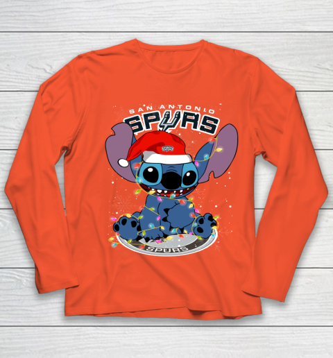 San Antonio Spurs NBA noel stitch Basketball Christmas Youth Long Sleeve 2