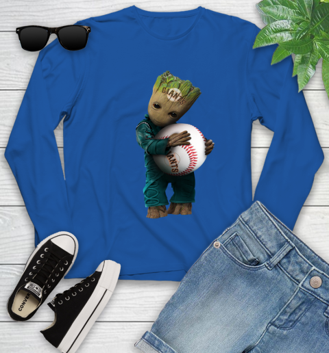 MLB Groot Guardians Of The Galaxy Baseball Sports San Francisco Giants Youth Long Sleeve 9
