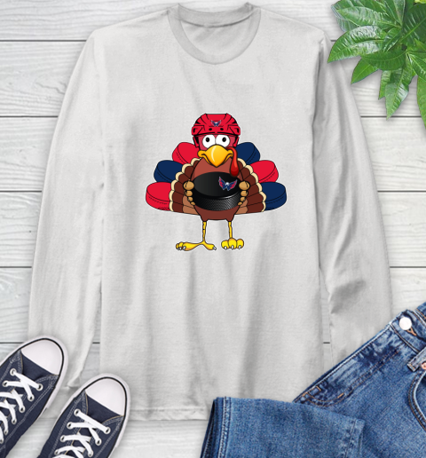 Washington Capitals Turkey Thanksgiving Day Long Sleeve T-Shirt