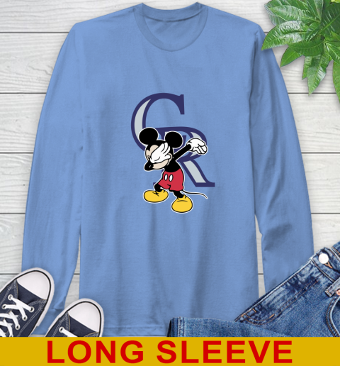 Colorado Rockies MLB Baseball Dabbing Mickey Disney Sports Long Sleeve T-Shirt 11