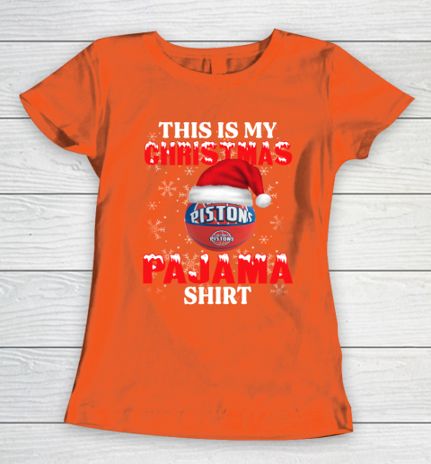 Detroit Pistons This Is My Christmas Pajama Shirt NBA Women's T-Shirt 3