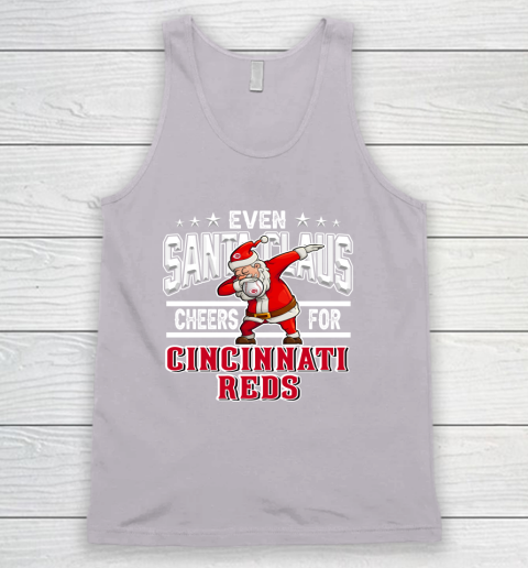 Cincinnati Reds Even Santa Claus Cheers For Christmas MLB Tank Top 3