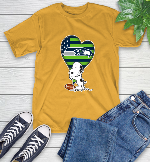 Seattle Seahawks NFL Football The Peanuts Movie Adorable Snoopy T-Shirt 3