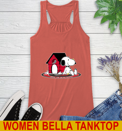 NBA Basketball Portland Trail Blazers Snoopy The Peanuts Movie Shirt Racerback Tank 4