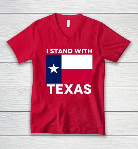 I Stand With Texas V-Neck T-Shirt 5